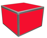 ProX XSA-2X2-24 24" 2x2ft Acrylic Stage w/ Clamps and 4 side acrylic cover