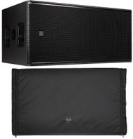 RCF SUB8008AS Dual 18 Subwoofer CVRSUB8008 Cover Bundle DJ PA Bass Used