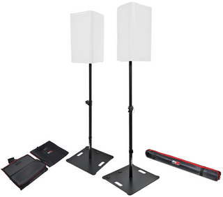 Prox X-Polaris-BL X2 Polaris Speaker & Lighting Dual Stand Kit with Base / Black