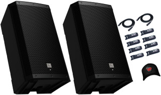 2x ZLX-12P G2 12" Powered Speakers With Bluetooth, DSP, Remote Control and Accessories
