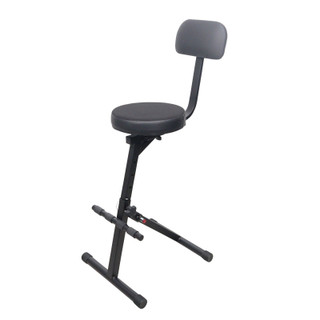 ProX X-GIGCHAIR Folding AV Operator DJ Keyboard Drum Height Adjustable Throne Chair w/ 13" Velvet Padded Cushion