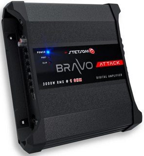 Stetsom BRAVO ATTACK 3000 Watts RMS 1-OHM Mono Full-Range Digital Car Audio Amplifier