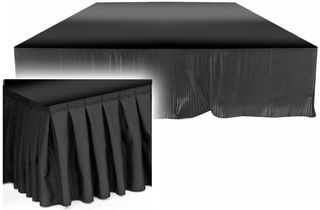 ProX XSQ-SKIRT40, Polyester 40" Fabric Stage Skirt Black Style for ProX XSQ-Stage