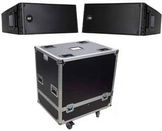 2x RCF HDL 20-A ACTIVE LINE ARRAY 1400W DJ / Club Speakers + ProX XS-SP273022W Speaker Case