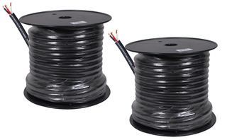2x ProX XC-412-100 100 Ft. 12 Gauge AWG 4 Conductor Audio Speaker Wire Cable 100 Feet Copper Black Finish