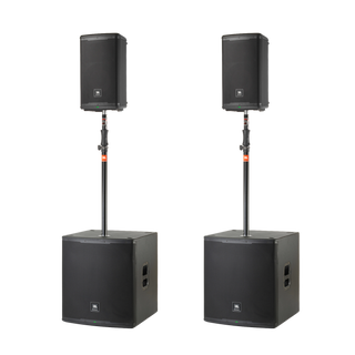 2x JBL EON712 12" Powered Speakers with Bluetooth + 2x JBL EON718S 18" Powered Subwoofers