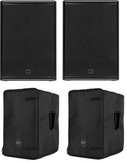 2x RCF SUB 15-AX portable Active 15" Subwoofer 2200 Watts + 2x RCF CVR-004 protection cover (MINT)