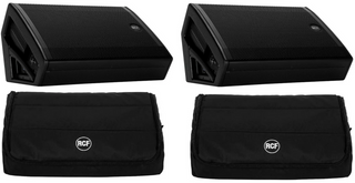 2x RCF NX 15-SMA 15" ACTIVE STAGE MONITOR 1400W PA Speaker + 2x RCF CVR NX15-SMA Speaker Cover (MINT)