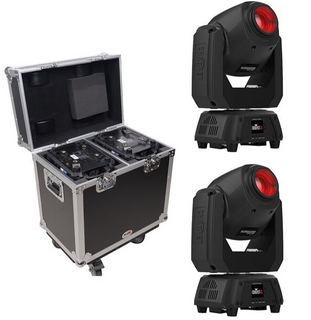 2x Chauvet DJ Intimidator Spot 260X 75WLED Moving Head Spot + ProX XS-MH16X2W Case