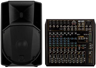 RCF ART 745-A MK5 15" 2-Way Powered Speaker 1400 Watts with DSP + RCF F 12XR 12-Channel Mixing Console