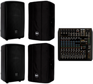 2x RCF HD 10-A MK5 10" PA / DJ Active Speakers + 2x RCF HD 10 CVR Covers + RCF F 10XR 10-Channel Mixing Console
