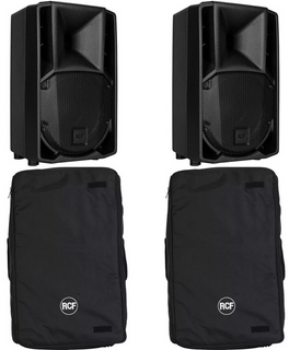 2x RCF ART 715-A MK5 15" 2-Way Powered Speakers With DSP 1400 Watts + 2x RCF CVR ART 725 Speaker Covers (MINT)