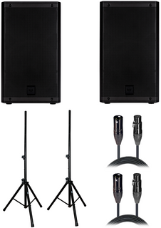 2x RCF ART 910-AX 2100 Watts 10" Powered Speaker with Bluetooth & 6-CH Digital Mixer + Accessories, ART-910A-BT