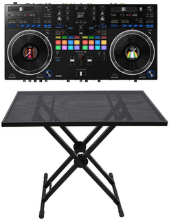 Pioneer DDJ-REV7 Scratch-style 2-channel DJ controller for Serato DJ Pro + X Stand With Table Top