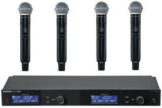 Shure SLXD4Q+=-G57 Quad Channel Wireless Receiver + 4x SLXD2/B58=-H55 Microphone