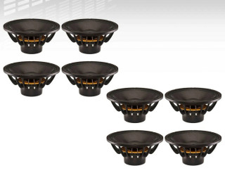 Eight pack B&C 12NDL88 8-Ohm Neodymium pro audio woofer