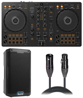 Pioneer DDJ FLX4 controller DJ setup bundle