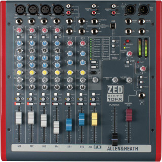 Allen & Heath ZED60-10FX 10-channel Mixer with USB Audio Interface &Effects MINT