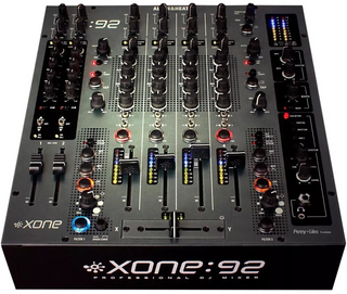 Allen & Heath Xone:92 DJ mixer angle mint