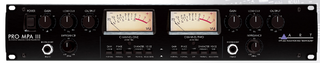 Front view ART PROMPAIII dual-channel tube preamp studio rack