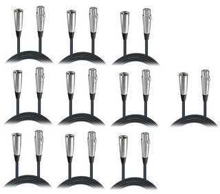 ProX XCP-XLR10 10Ft XLR Microphone bundle Cable