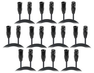 10-Pack XLR Mic Cable Premium Audio