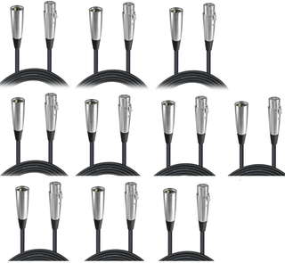 XLR cable 10 pack set