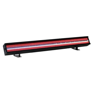 ADJ Jolt Bar FXIP glowing red.