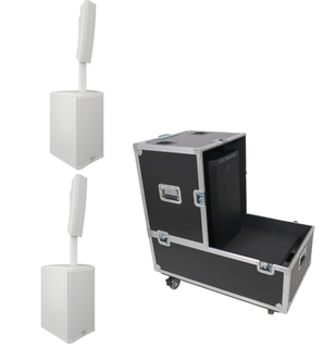 2x QSC KC12 W 12" Active Loudspeaker 3000W+XS-SP2X262015WCL Universal Dual Case