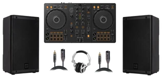 RCF speakers setup with DDJ-FLX4 DJ controller