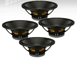 4 x B&C 18TBX100 18" Low Frequency 2400W Subwoofer 8-Ohms 97.0 dB 35 - 1000 Hz.