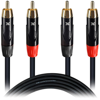 ProX XC-DRCA3 Dual RCA to Dual RCA Balanced High Performance DJ Audio Cable 3FT ProX XC-DRCA3 Dual RCA to Dual RCA Balanced High Performance DJ Audio Cable 3FT