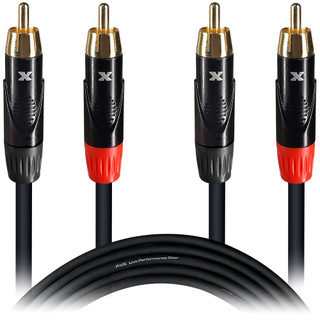 ProX XC-DRCA3 Dual RCA to Dual RCA Balanced High Performance DJ Audio Cable 3FT