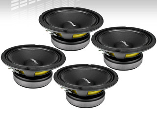 4x PRV Audio 6MB200 V2 6" MID-BASS 200W Car Audio LOUDSPEAKER 8-Ohm 6MB200V2