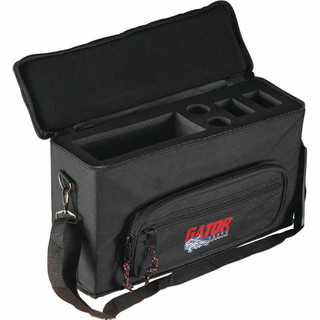  Gator GM-2W Bag for 2 Wireless Microphone Systems Padded Mic Case w/ Storage