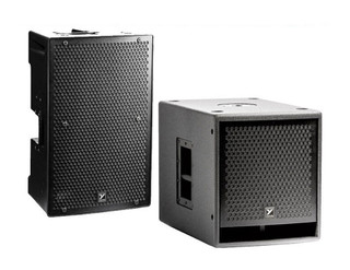 Yorkville PS12P Powered 12" 1400W Amplified Speaker + PS15S 15" Active Subwoofer