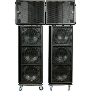 2x Yorkville SA153 3Way 2500W Speaker + 2x SA315S Active Subwoofer + 2x SADOLLY1