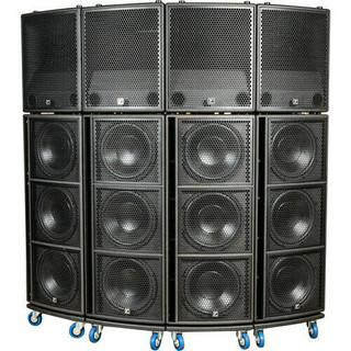 4x Yorkville SA153 3Way 2500W Speaker + 4x SA315S Active Subwoofer + 4x SADOLLY1