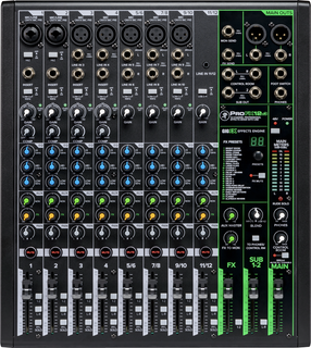 Mackie ProFX12v3 mixer front live DJ