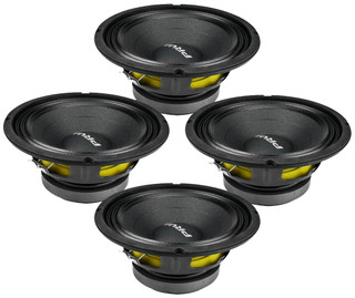 4x PRV Audio 8MB450 v2 8" Pro Midbass 450 Watts Woofer 8-Ohm Car Audio Speaker