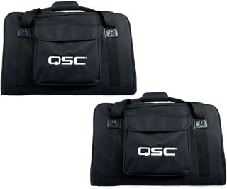 2x QSC CP12 Tote Padded CP12 Speaker Tote w/ Weather Resistant Heavy-Duty Nylon