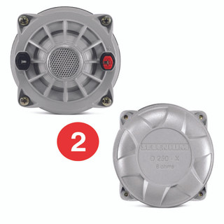 2X JBL / Selenium D250-X 1" Screw On Phenolic Compression Horn Driver 200 Watts 8-Ohms - D250X