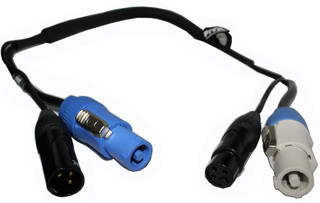 ProX XC-PWC14-XLR06 6FT Powercon and XLR Link Cable Combo