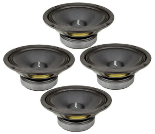 4x PRV Audio 8MR450A 8" Mid-Range Loudspeaker Replacement Speaker Woofer 450W