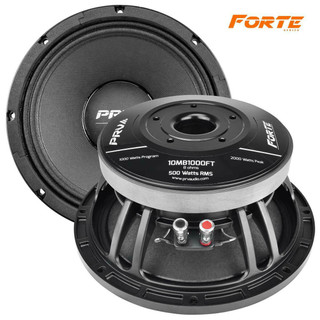 2x PRV AUDIO 10MB1000FT 10" Mid Bass, Aluminum Basket 3" VC, 500W 8-Ohm FORTE Series