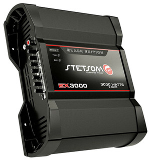 Stetsom EX3000 Black 2-Ohms Mono 1-Channel Digital Amplifier Class D 3k Watts RMS