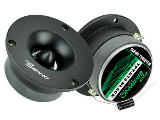 Timpano TPT-ST3 BLACK 3.75" Round Tweeter 120W, 1" Voice Coil, 105dB 4-Ohms (Pair)