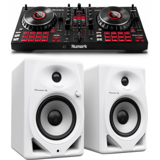 Numark Mixtrack Platinum FX Controller w/ Pioneer DJ DM-50D-W 5" Powered Monitor