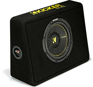 Kicker 44TCWC104 Compc 10" Car/Truck Thin Ported Subwoofer Enclosure 4-Ohms 300W