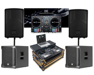 Rane ONE Pro DJ Controller W/ 2x RCF SUB702AS + 2x HD12MK5 + XS-RANEONE WLT FGLD